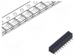 Connector: pin strips | socket | female | PIN: 20 | vertical | SMT | 2mm