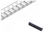 Connector: PCB to PCB | socket | male | PIN: 50 | TFM | vertical | 3.7A