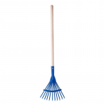 Woody 91886 Wooden / Metal Garden tool - lawn rake (100cm) for kids 3+ years Blue
