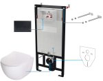 6-in-1 concealed toilet set