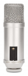 R&Oslash;DE Broadcaster Silver Studio microphone