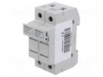 Fuse holder | 10x38mm | for DIN rail mounting | 30A | Poles: 2 | 1kVDC