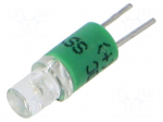 LED lamp | green | 28VDC | 28VAC | No.of diodes: 1 | 19