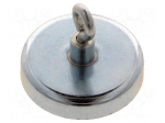 Magnet: permanent | hard ferrite | 125N | 40mm | with eyelet