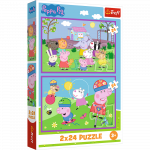 M&auml;nguala | PC | Konsoolid | Tarvikud // Harivad m&auml;nguasjad | Interaktiivsed | Loomingulised | Kunstilised // Puzzle - 2x24 - Peppa na placu zabaw - Świnka Peppa - Trefl  34435