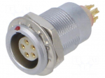 Connector: circular | socket | 0B | female | PIN: 5 | 6.5A | IP50 | straight