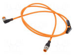 Cable: for sensors/automation | M12 | PIN: 4 | 1.5m | plug | 30VDC | 4A