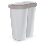 T&ouml;&ouml;riistad ja m&otilde;&otilde;teseadmed // Uued tooted t&ouml;&ouml;riistade, tarvikute kategoorias // Kosz na śmieci Compacta R Duo, Brąz/popielaty, pojemność 40L, Jedna komora, Dwie pokrywki, NDRF40-WG5C_427C