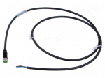 Cable: for sensors/automation | M8 | PIN: 4 | straight | 1m | plug | 60VDC