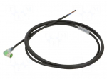Cable: for sensors/automation | M8 | PIN: 3 | angled | 2m | plug | 30VDC