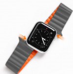 Strap Dux Ducis Apple Magnetic Strap Watch Strap 7/6/5/4/3/2 / SE (41/40 / 38mm) Magnetic Grey Orange