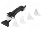 Putty knife | for silicones | Kit: scraper | 6pcs.