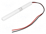 Re-battery: Ni-MH | AA | 3.6V | 1600mAh | 250mm leads | &Oslash;16.5x154mm