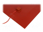 Heating mat | silicone | 460x270mm | 230V | 700W | -30&divide;180&deg;C | 2W/cm2