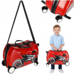 RoGer Children&rsquo;s Wheeled Travel Suitcase 30L Red Motor