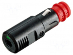 Cigarette lighter plug | screw terminal | 8A | Sup.volt: 12&divide;24VDC