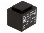 Transformer: encapsulated | 2.3VA | 230VAC | 24V | 96mA | Mounting: PCB
