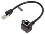Extender Ethernet | F/UTP | Cat 6 | 0.25m | PVC | black | 26AWG | screw