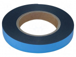 Tape: fixing | W: 12mm | L: 33m | Thk: 2mm | acrylic | black | -30&divide;90&deg;C