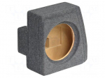 Car loudspeaker enclosure | MDF | gray melange | textil | 15l | 250mm