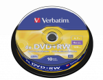 Verbatim 43488 DVD+RW SERL 4.7GB 4X Matt Silver Surface Discs (10 pcs/Pack)