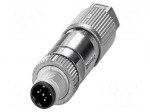 Connector: M12 | plug | PIN: 2 | 48V | straight | IP65 | IDC | Contacts: CuSn