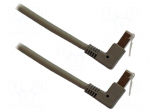 Patch cord | F/UTP | Cat 6 | RJ45 down angled plug,both sides | Cu