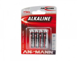 Ansmann Red Alkaline AAA Batteries, 4-Pack Blister