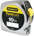 Stanley band size Powerlock, 10 meters (silver/yellow, 25mm, plastic housing)