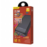 KAKUSIGA KSC-888 ārējais akumulators (powerbank) | 20000 mAh | 22.5W | USB-A, USB-C | melns