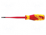Screwdriver: insulated | thin tip | slot | SL 6.5 | Overall len: 260mm