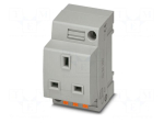Connector: AC supply | socket | female | power supply | 13A | PIN: 3