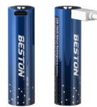 Rechargeable 18650 Battery with USB-C Port, 3.7V, 2000mAh, Li-Ion