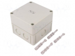 Enclosure: multipurpose | X: 110mm | Y: 110mm | Z: 90mm | TK PS | grey