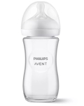 Accessories, strollers for children Philips  Philips Avent Natural Response stikla zīdaiņu pudelīte 240 ml  lēnas plūsmas knupītis 1m+ SCY933/01