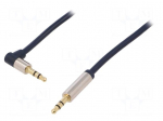 Cable | 3m | Plating: gold-plated | dark blue | Enclos.mat: aluminium