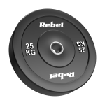 T&ouml;&ouml;riistad ja m&otilde;&otilde;teseadmed // Uued tooted t&ouml;&ouml;riistade, tarvikute kategoorias // Obciążenie olimpijskie gumowane BUMPER 25kg, otw&oacute;r 51 mm, REBEL ACTIVE