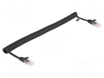 Patch cord | U/UTP | Cat 5e | RJ45 plug,both sides | TPU | black | 28AWG