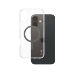 Back panel cover CARE  by PanzerGlass Case Flagship | Back protection | Apple | iPhone 16 Plus | Recycled plastic | Transparent/Black | MagSafe