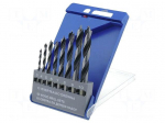 Drill set | Application: wood | Pcs: 8 | Mat: steel | for wood