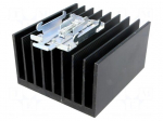 Heatsink: extruded | grilled | black | L: 110mm | W: 100mm | H: 60mm