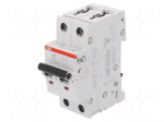 Circuit breaker | Inom: 6A | Poles: 2 | DIN | Charact: D | 6kA | IP20