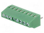 PCB terminal block | angled 90&deg; | 2.54mm | ways: 8 | on PCBs | 500um2
