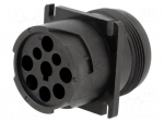 Connector: wire-wire | AHD | socket | male | PIN: 9 | Locking: bayonet