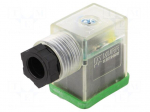 Connector: valve connector | plug | form B | 10mm | female | PIN: 3 | 230V