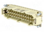 Connector: rectangular | male | Han E | PIN: 24 | 24+PE | screw terminal