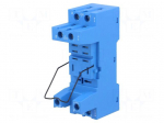 Socket | PIN: 8 | 12A | 250VAC | Mounting: DIN | Leads: screw terminals