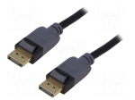 Cable | DisplayPort 1.3 | DisplayPort plug,both sides | 1m | black