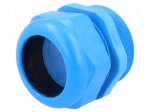 Cable gland | with long thread | M63 | 1,5 | IP68 | Mat: polyamide | blue