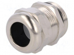 Cable gland | PG16 | IP68 | Mat: brass | Body plating: nickel